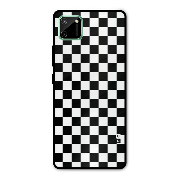 Checkerboard Metal Back Case for Realme C11