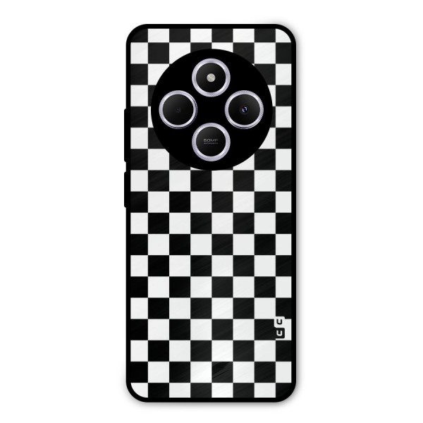 Checkerboard Metal Back Case for Redmi 14C