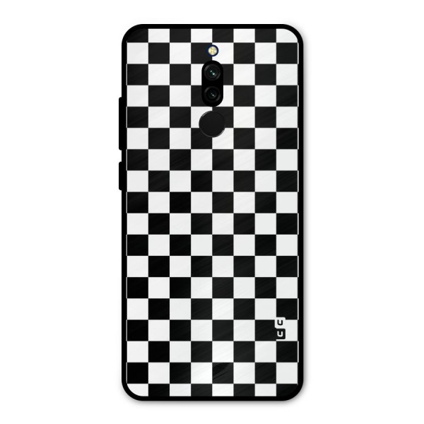 Checkerboard Metal Back Case for Redmi 8