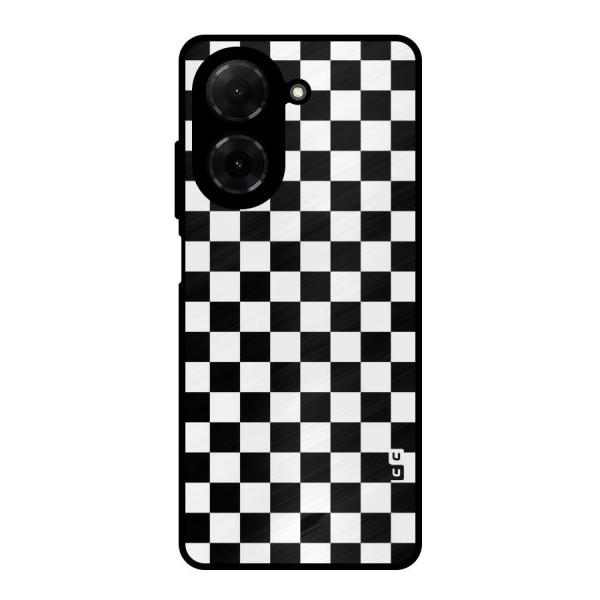 Checkerboard Metal Back Case for Redmi A5 4G