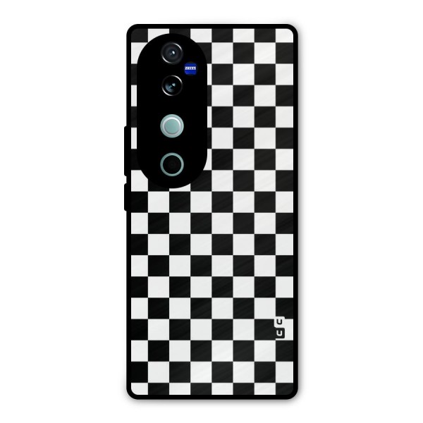 Checkerboard Metal Back Case for Vivo V40