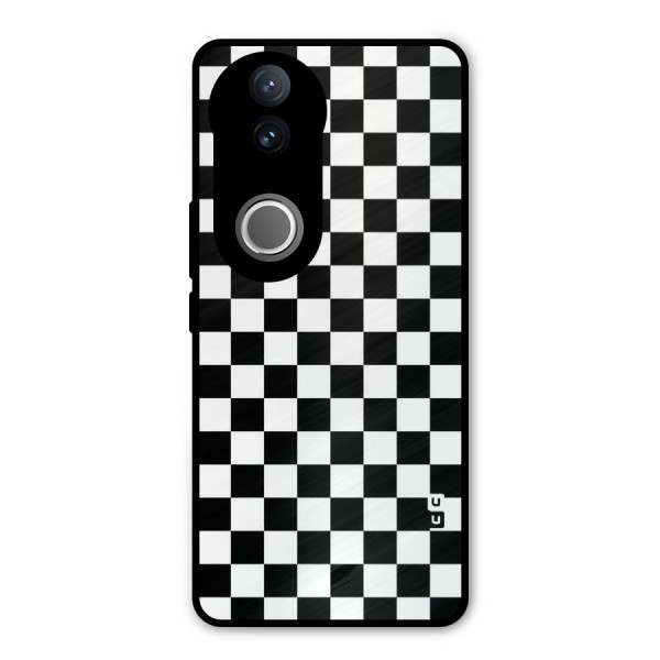 Checkerboard Metal Back Case for Vivo V50e