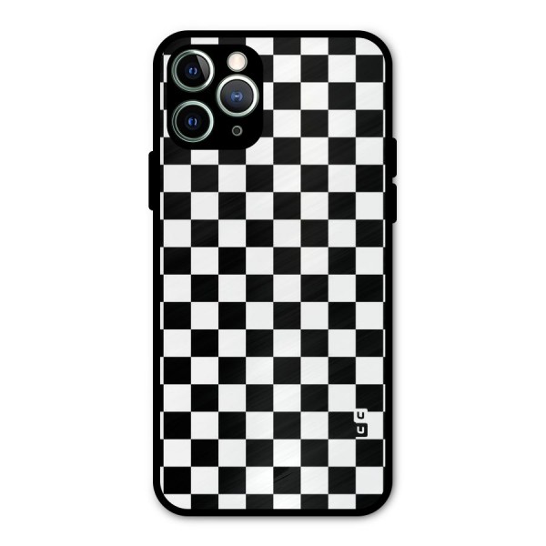 Checkerboard Metal Back Case for iPhone 11 Pro Max