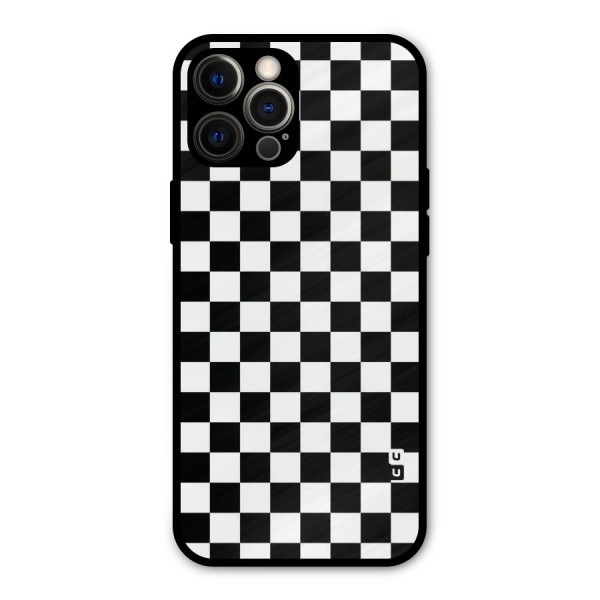 Checkerboard Metal Back Case for iPhone 12 Pro Max