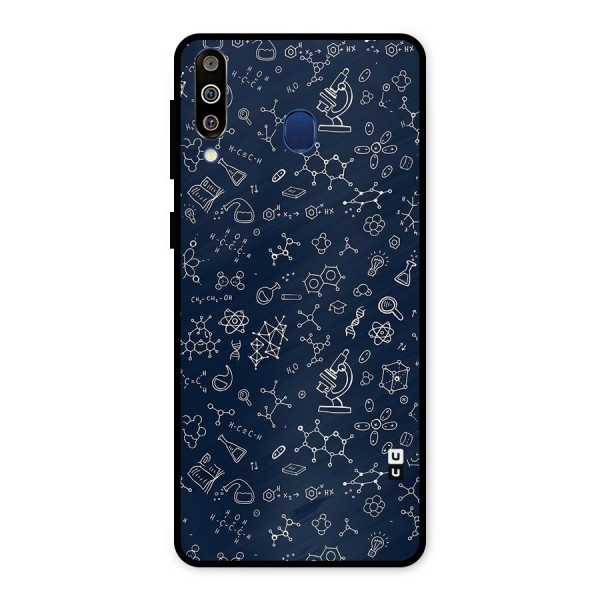 Chemistry Doodle Art Metal Back Case for Galaxy M30