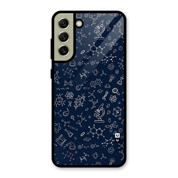 Chemistry Doodle Art Metal Back Case for Galaxy S21 FE 5G (2023)