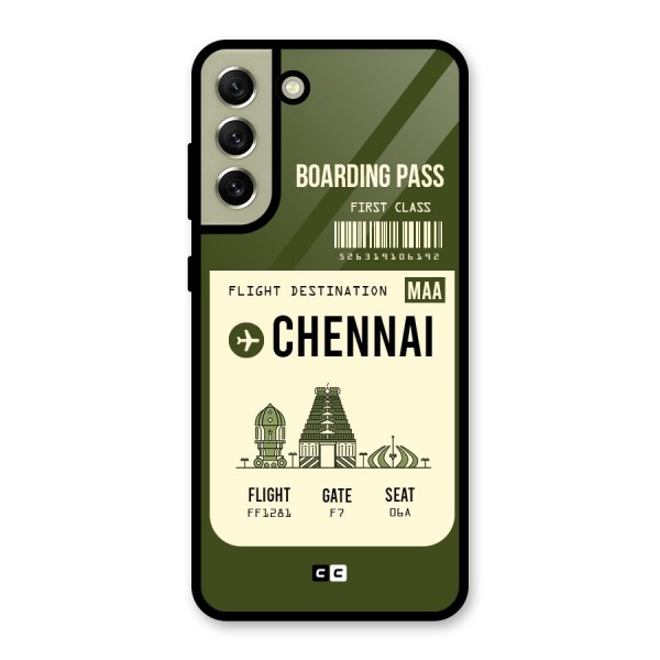 Chennai Boarding Pass Metal Back Case for Galaxy S21 FE 5G (2023)