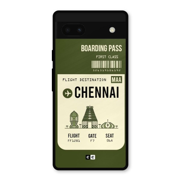 Chennai Boarding Pass Metal Back Case for Google Pixel 6a
