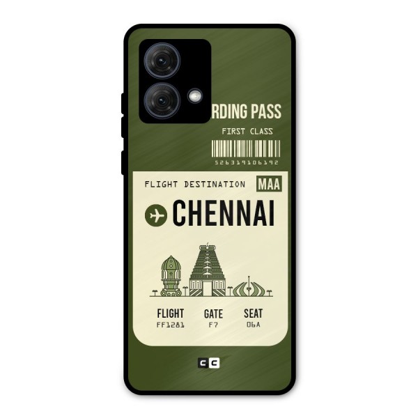 Chennai Boarding Pass Metal Back Case for Moto G84