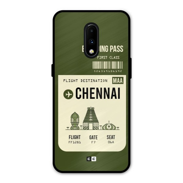 Chennai Boarding Pass Metal Back Case for OnePlus 7