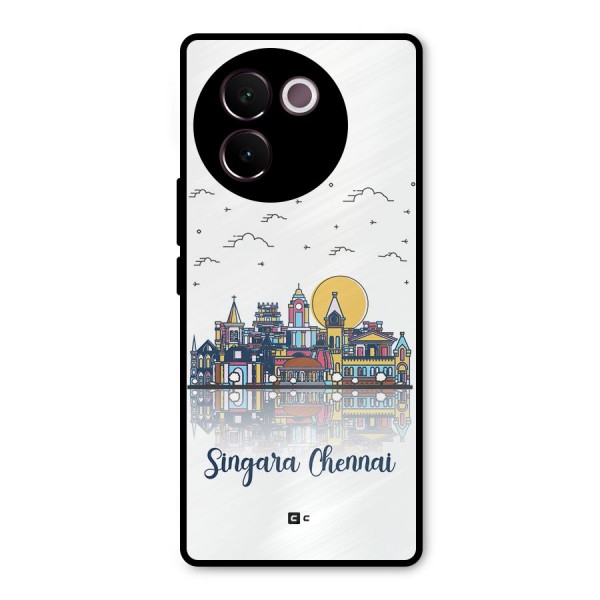 Chennai City Metal Back Case for Vivo V30e