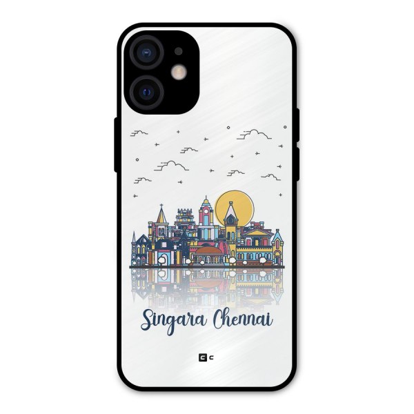 Chennai City Metal Back Case for iPhone 12 Mini