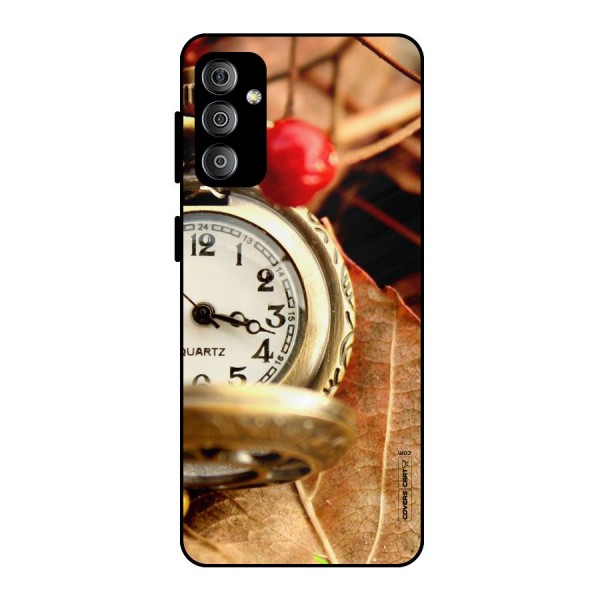 Cherry And Clock Metal Back Case for Galaxy F23
