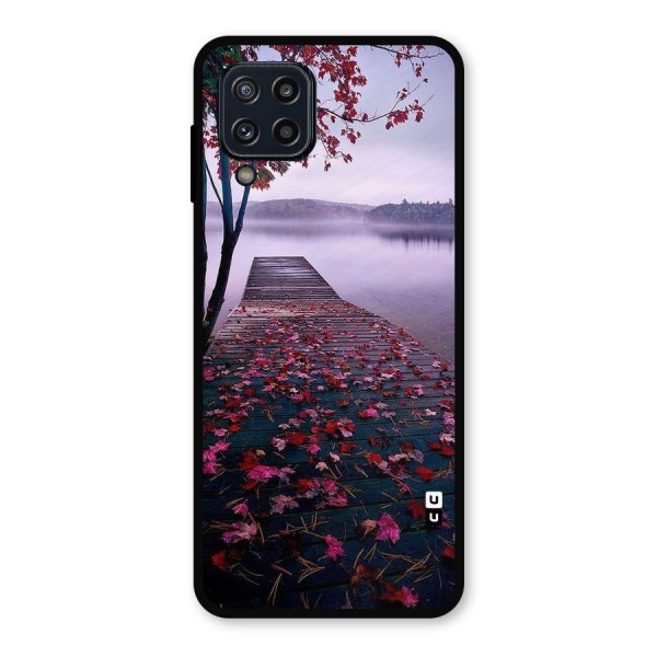 Cherry Blossom Dock Metal Back Case for Galaxy M32