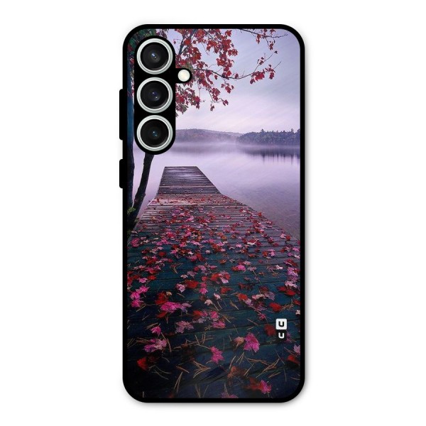 Cherry Blossom Dock Metal Back Case for Galaxy S23 FE