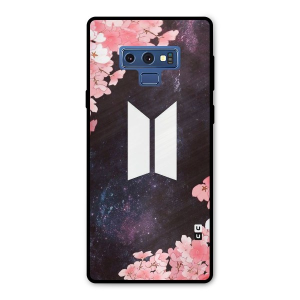 Cherry Blossom Pause Design Metal Back Case for Galaxy Note 9