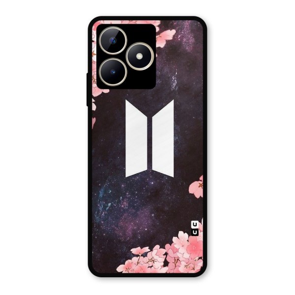 Cherry Blossom Pause Design Metal Back Case for Realme C53