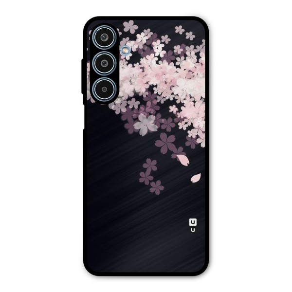 Cherry Flowers Pink Metal Back Case for Galaxy M35