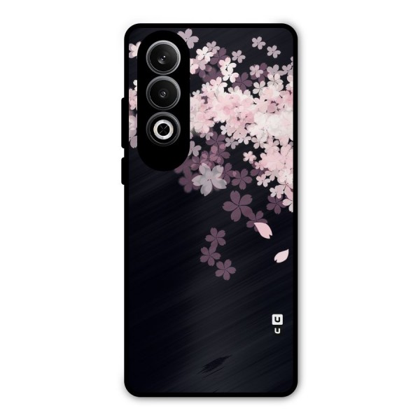 Cherry Flowers Pink Metal Back Case for OnePlus Nord CE4