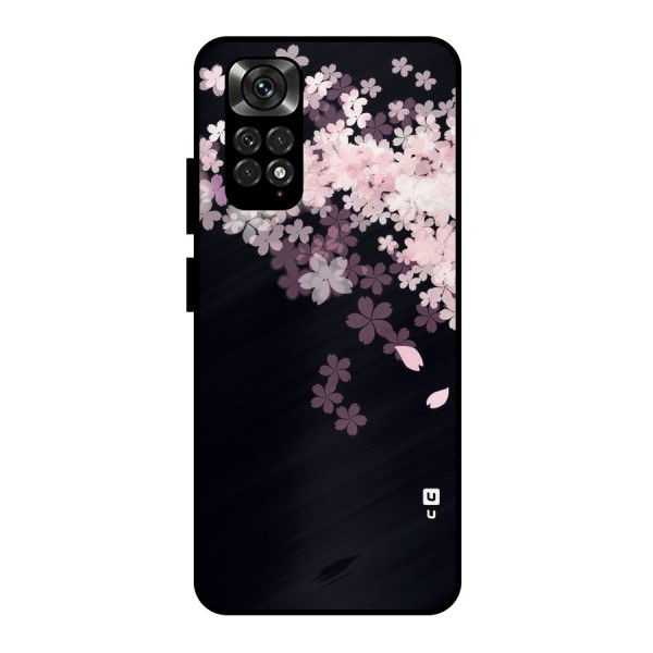 Cherry Flowers Pink Metal Back Case for Redmi Note 11 Pro Plus 5G