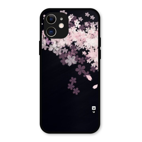 Cherry Flowers Pink Metal Back Case for iPhone 12