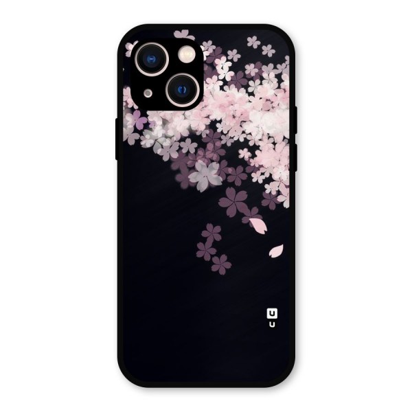 Cherry Flowers Pink Metal Back Case for iPhone 13