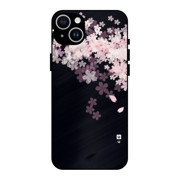 Cherry Flowers Pink Metal Back Case for iPhone 14 Plus