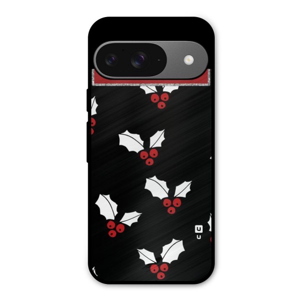 Cherry Leaf Design Metal Back Case for Google Pixel 9
