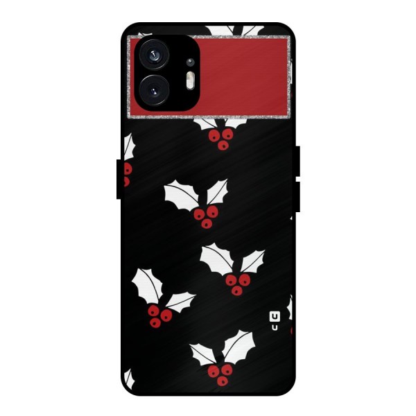 Cherry Leaf Design Metal Back Case for Nothing Phone 2