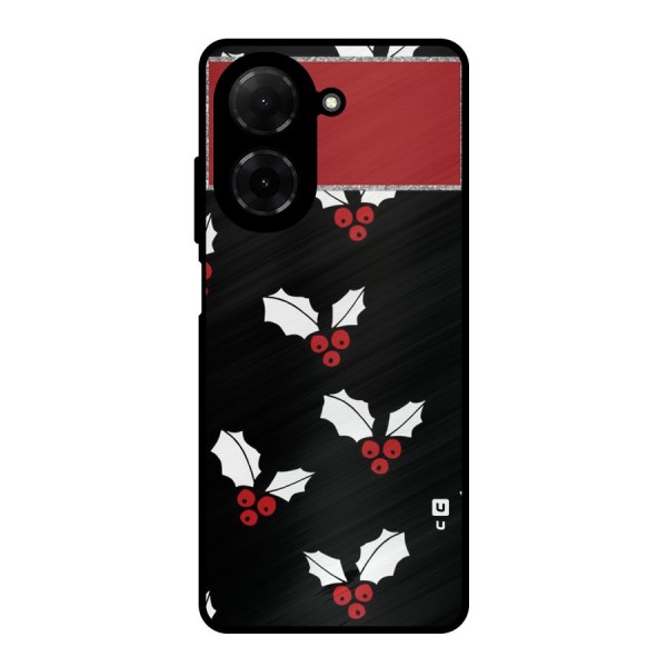 Cherry Leaf Design Metal Back Case for Poco C71