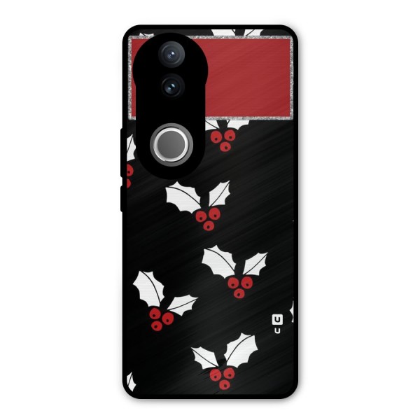 Cherry Leaf Design Metal Back Case for Vivo V50e