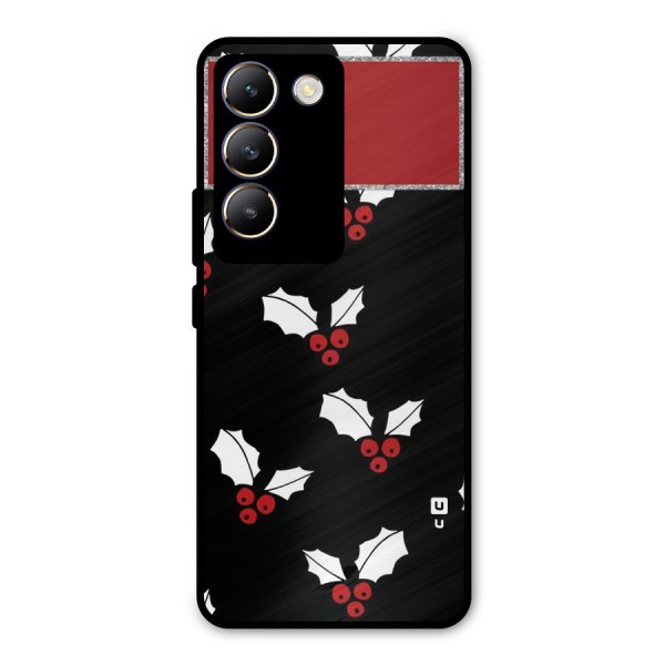 Cherry Leaf Design Metal Back Case for Vivo Y200e