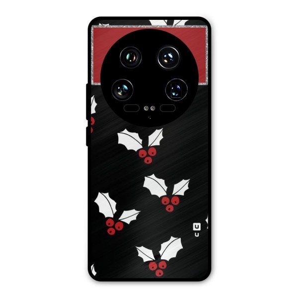 Cherry Leaf Design Metal Back Case for Xiaomi 14 Ultra