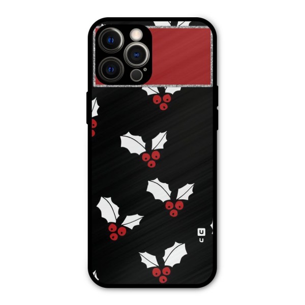 Cherry Leaf Design Metal Back Case for iPhone 12 Pro Max