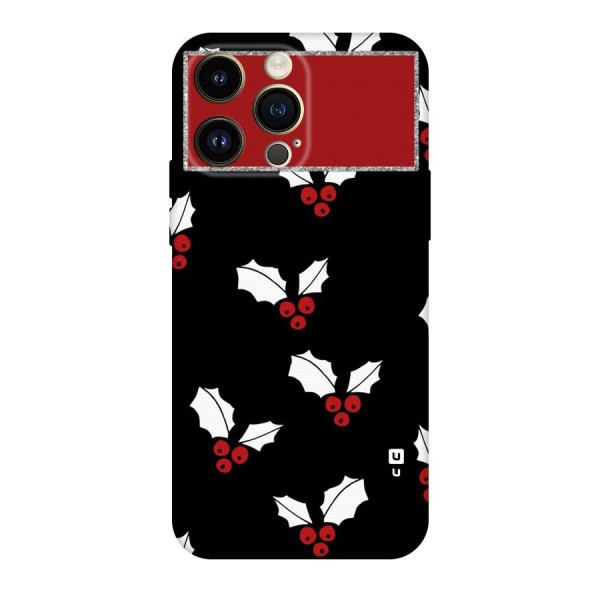 Cherry Leaf Design Original Polycarbonate Back Case for iPhone 14 Pro Max