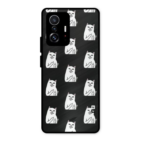 Chill Cat Pattern Metal Back Case for Xiaomi 11T Pro
