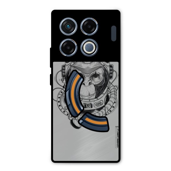 Chimpanzee Astronaut Metal Back Case for Infinix GT 20 Pro