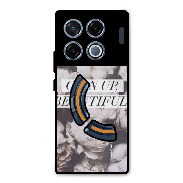 Chin Up Beautiful Metal Back Case for Infinix GT 20 Pro