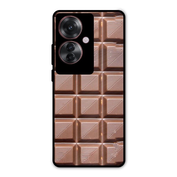 Chocolate Tiles Metal Back Case for Oppo F25 Pro