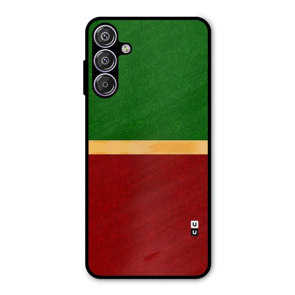 Christmas Colors Stripe Metal Back Case for Galaxy F15