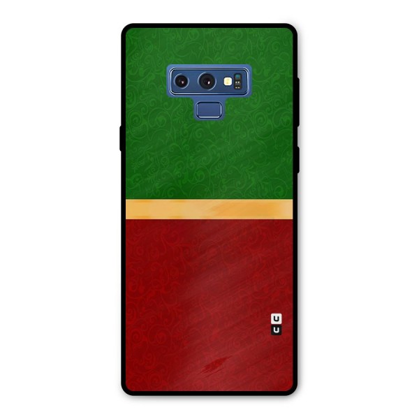 Christmas Colors Stripe Metal Back Case for Galaxy Note 9