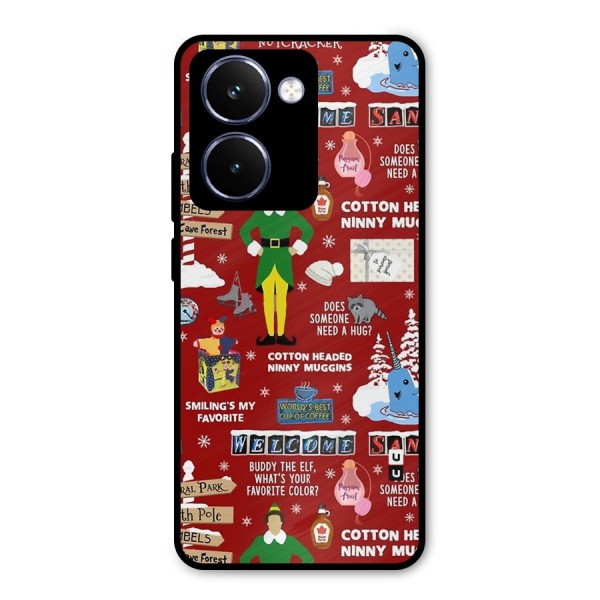 Christmas Cute Doodles Metal Back Case for Realme P3 Ultra
