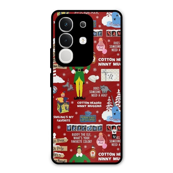 Christmas Cute Doodles Metal Back Case for iQOO Z10x