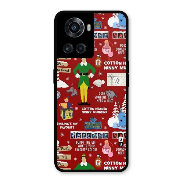 Christmas Doodles Metal Back Case for OnePlus 10R