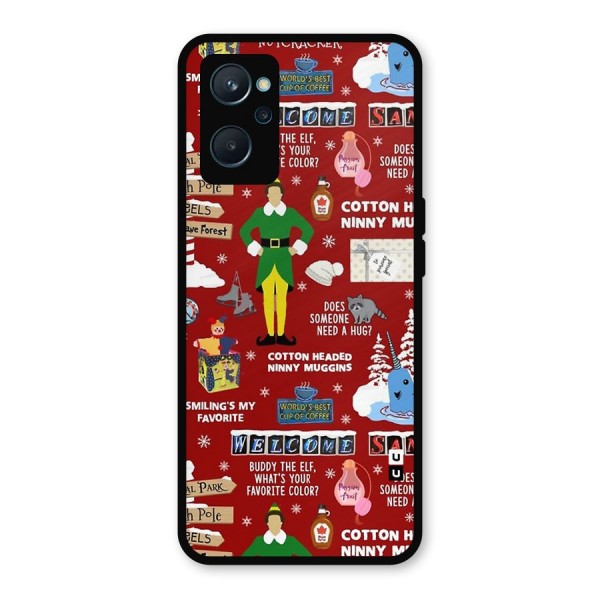 Christmas Doodles Metal Back Case for Realme 9i