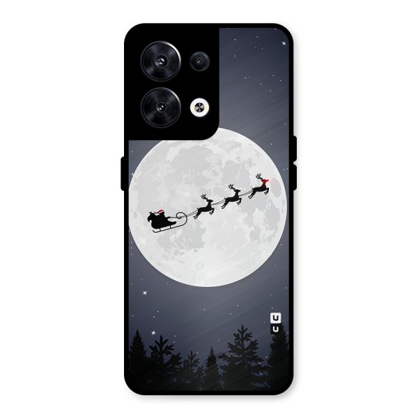 Christmas Nightsky Metal Back Case for Oppo Reno8 5G