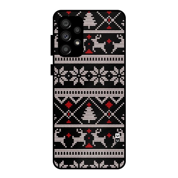 Christmas Seamless Aztec Metal Back Case for Galaxy A73 5G