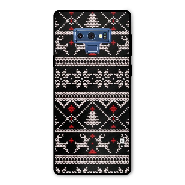 Christmas Seamless Aztec Metal Back Case for Galaxy Note 9