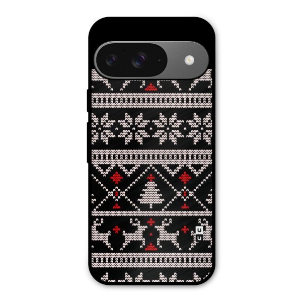 Christmas Seamless Aztec Metal Back Case for Google Pixel 9