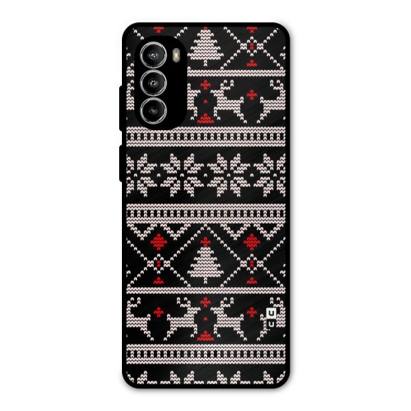 Christmas Seamless Aztec Metal Back Case for Moto G52